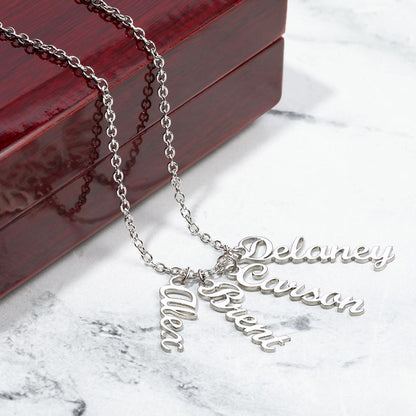 Multi Vertical Name Necklace