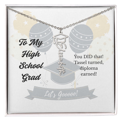 Custom Graduation Name Necklace To My High School Grad