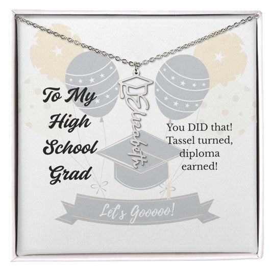 Custom Graduation Name Necklace To My High School Grad