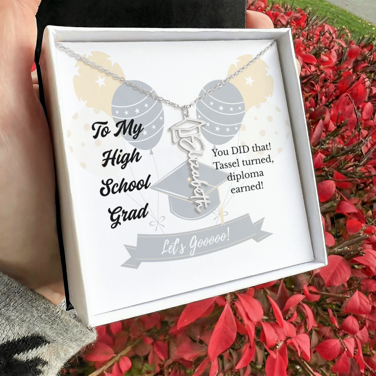 Custom Graduation Name Necklace To My High School Grad