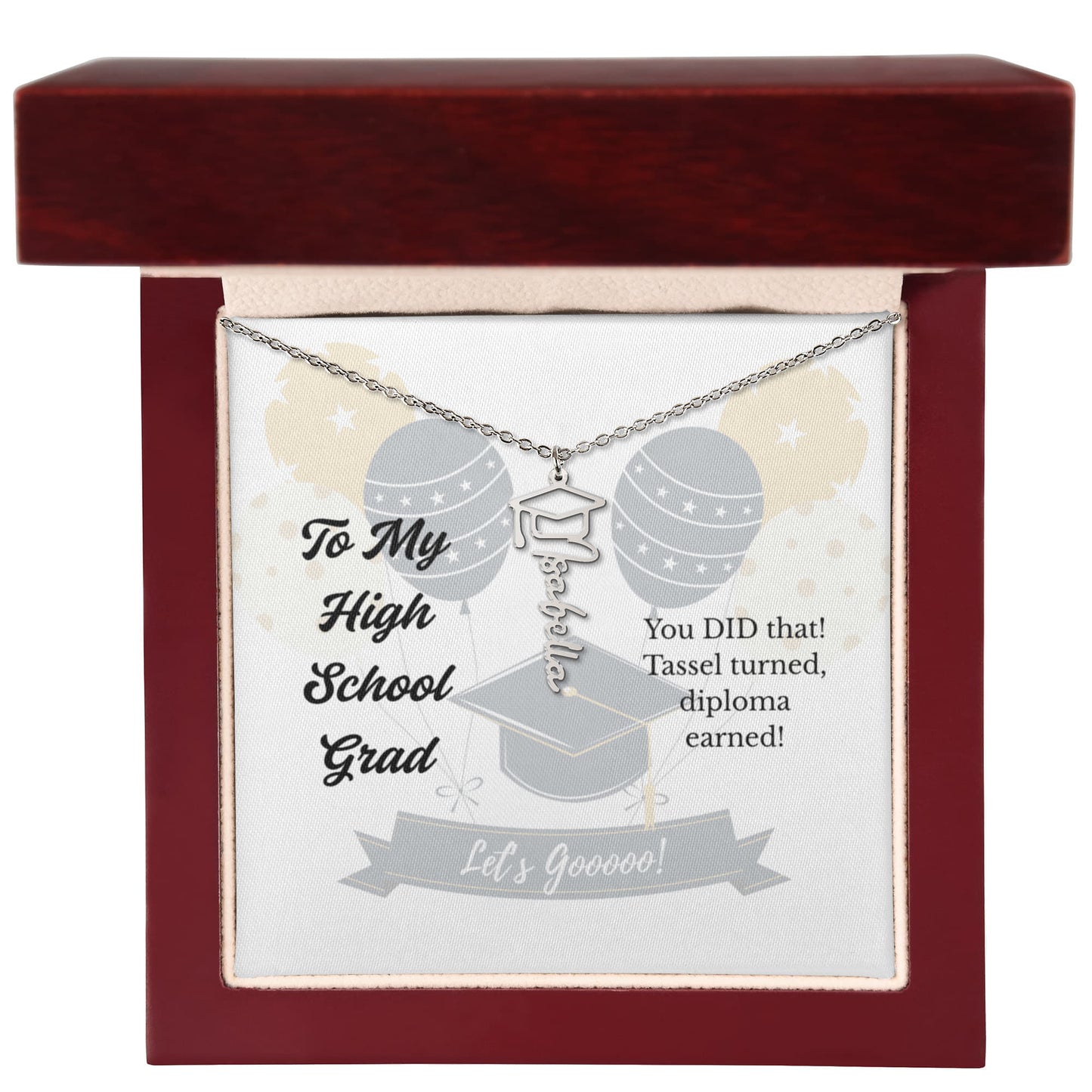 Custom Graduation Name Necklace To My High School Grad
