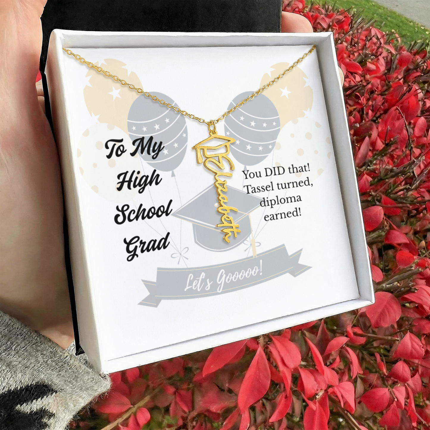 Custom Graduation Name Necklace To My High School Grad