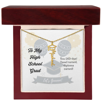 Custom Graduation Name Necklace To My High School Grad