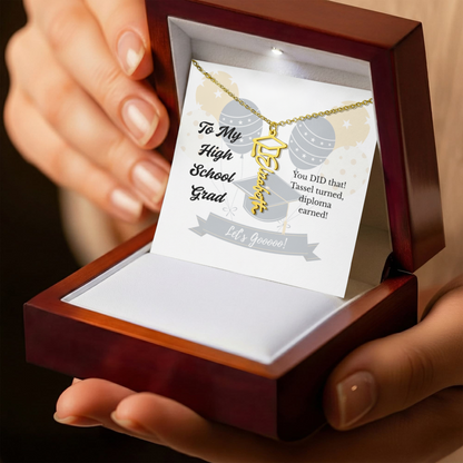 Custom Graduation Name Necklace To My High School Grad