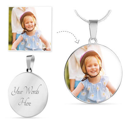 Personalized Circle Necklace with Engraving