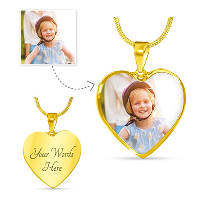 Personalized Heart Necklace with Engraving