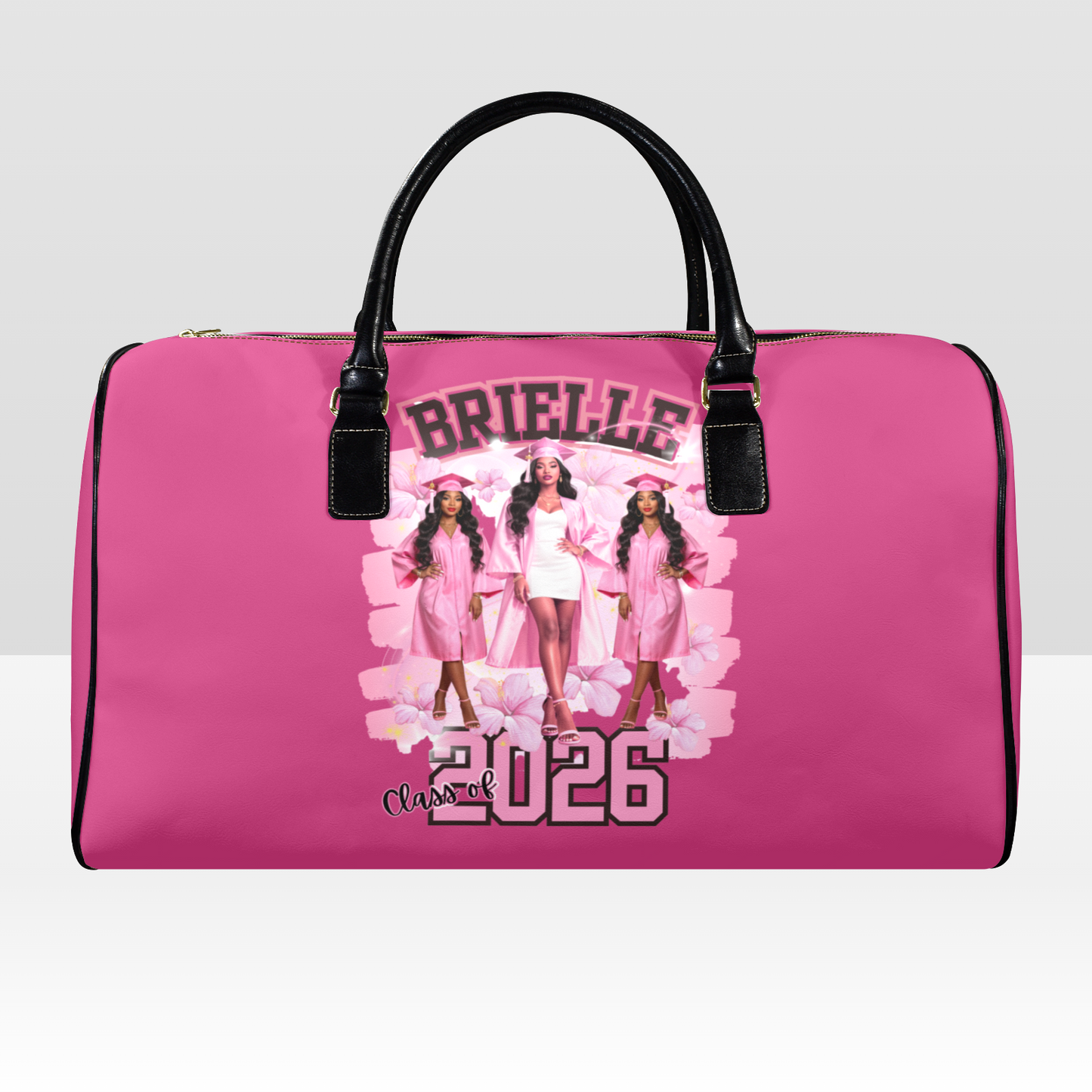 Custom Leather Grad Duffle Bag