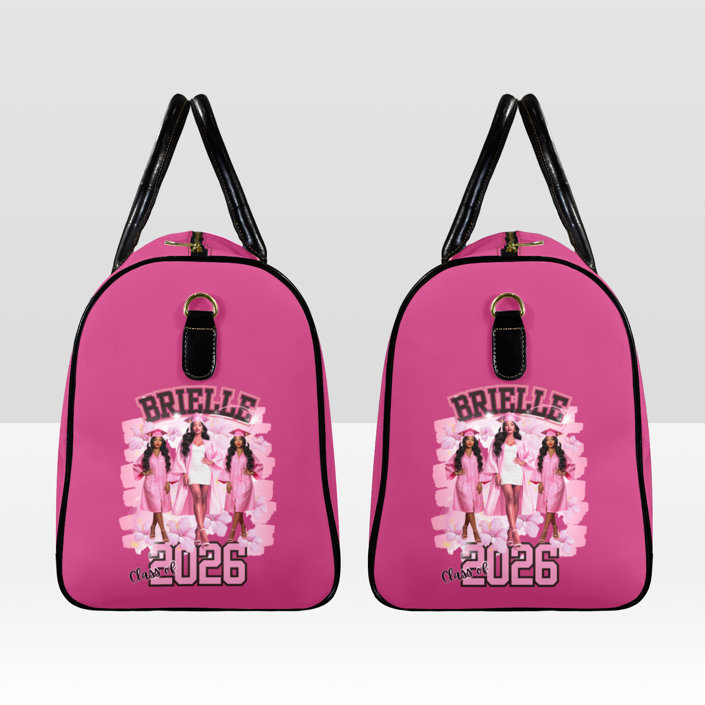 Custom Leather Grad Duffle Bag