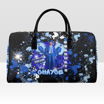 Custom Leather Grad Duffle Bag