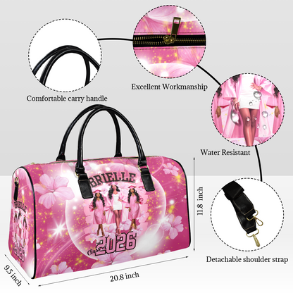 Custom Leather Grad Duffle Bag