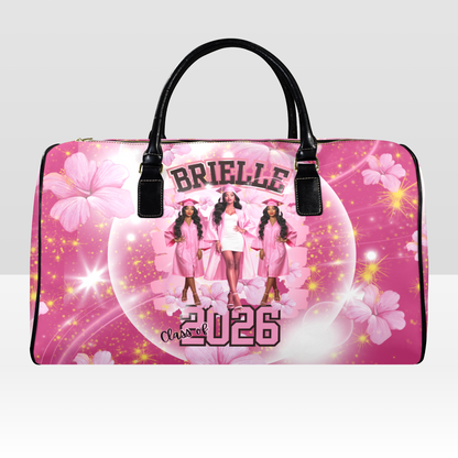 Custom Leather Grad Duffle Bag