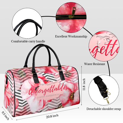 Unforgettables Flower Duffle Bag(Leather)