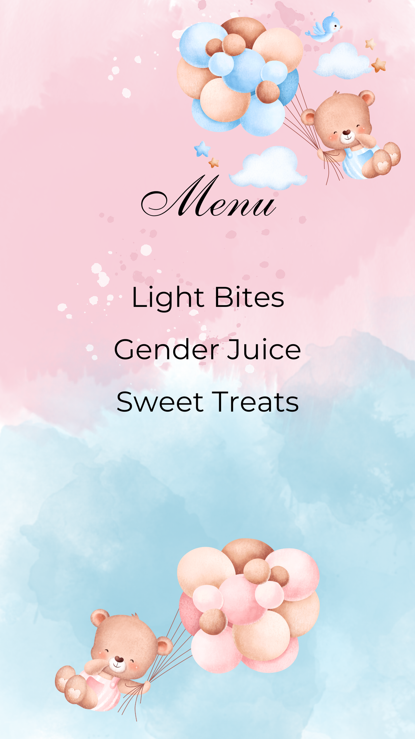 Custom Digital Gender Reveal Invitation | 3-Page Video Invite (Music or No Music)