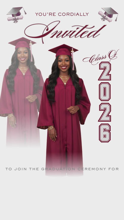 Custom Digital Graduation Invitation | 3-Page Video Invite (Music or No Music)