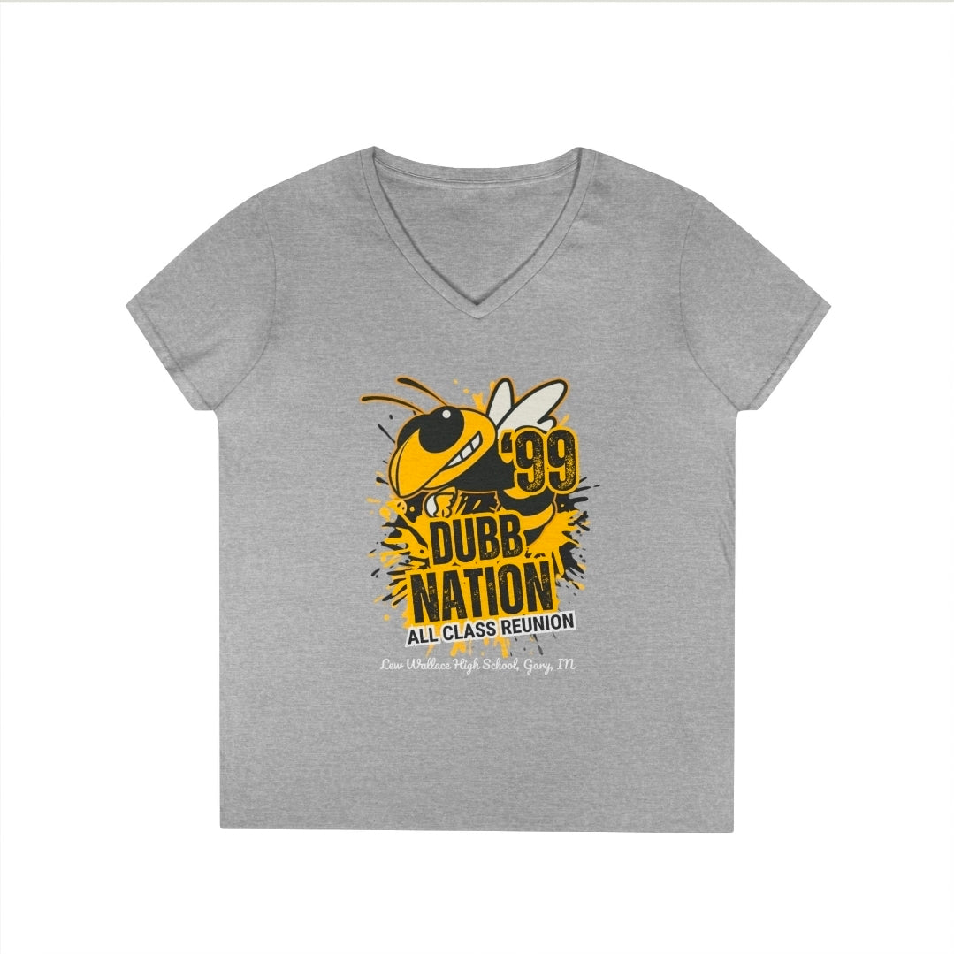 Lew Wallace Alumni Womens V-neck Fitted Tee