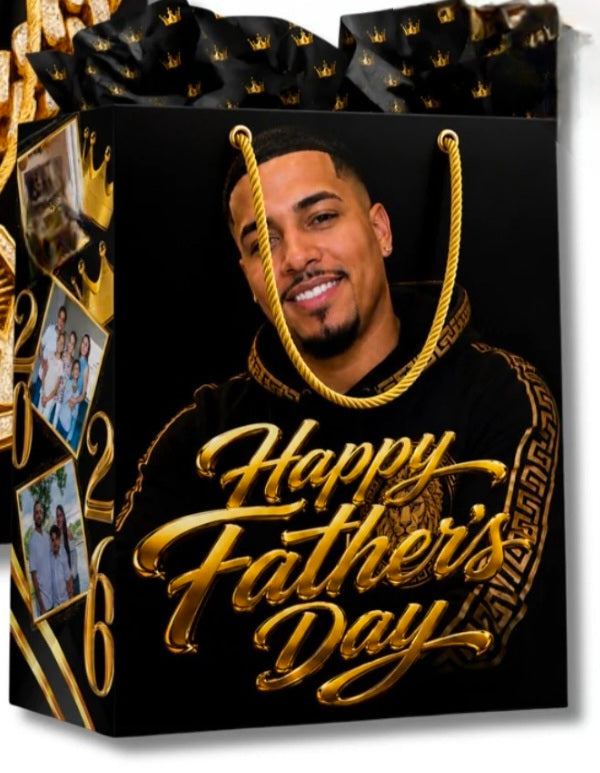 Personalized Photo Gift Bag for Dad