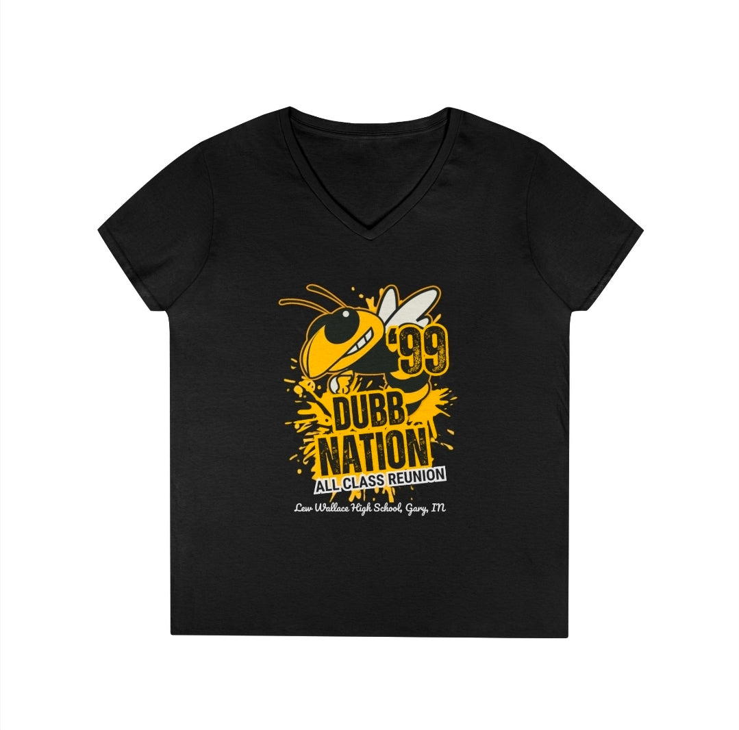 Lew Wallace Alumni Womens V-neck Fitted Tee