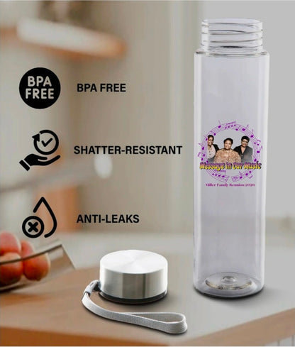 Miller Family Reunion Clear Water Bottle w/Strap