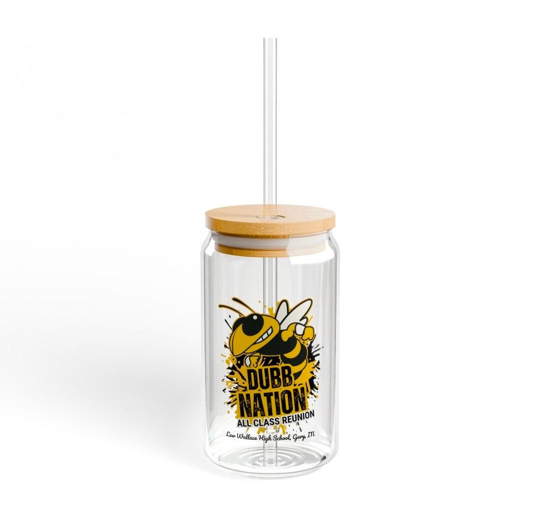 LW Alumni Glass Cup w/Bamboo Lid