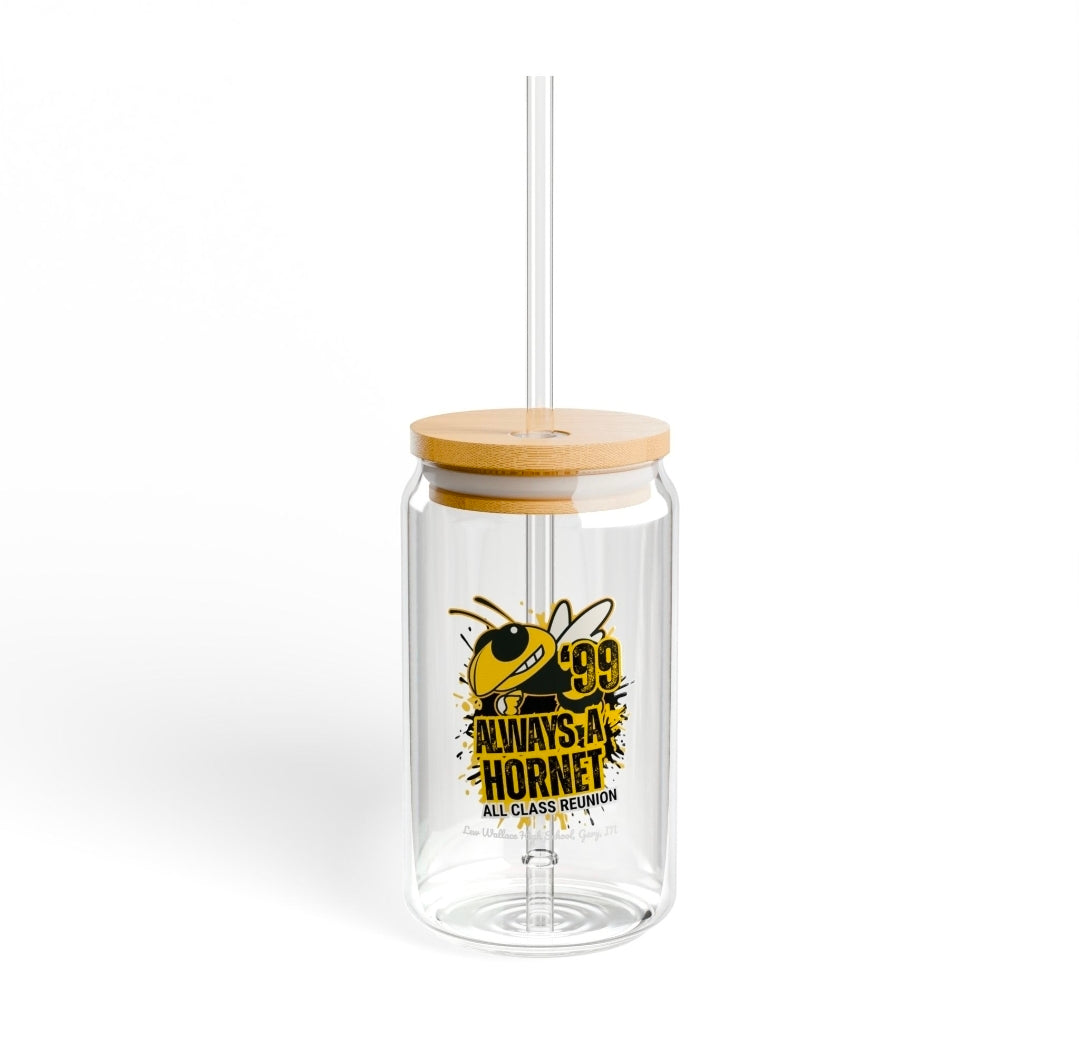 LW Alumni Glass Cup w/Bamboo Lid