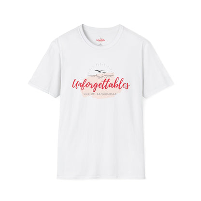 Unforgettables t-shirt featuring the bold Unforgettables logo in a modern unisex center design